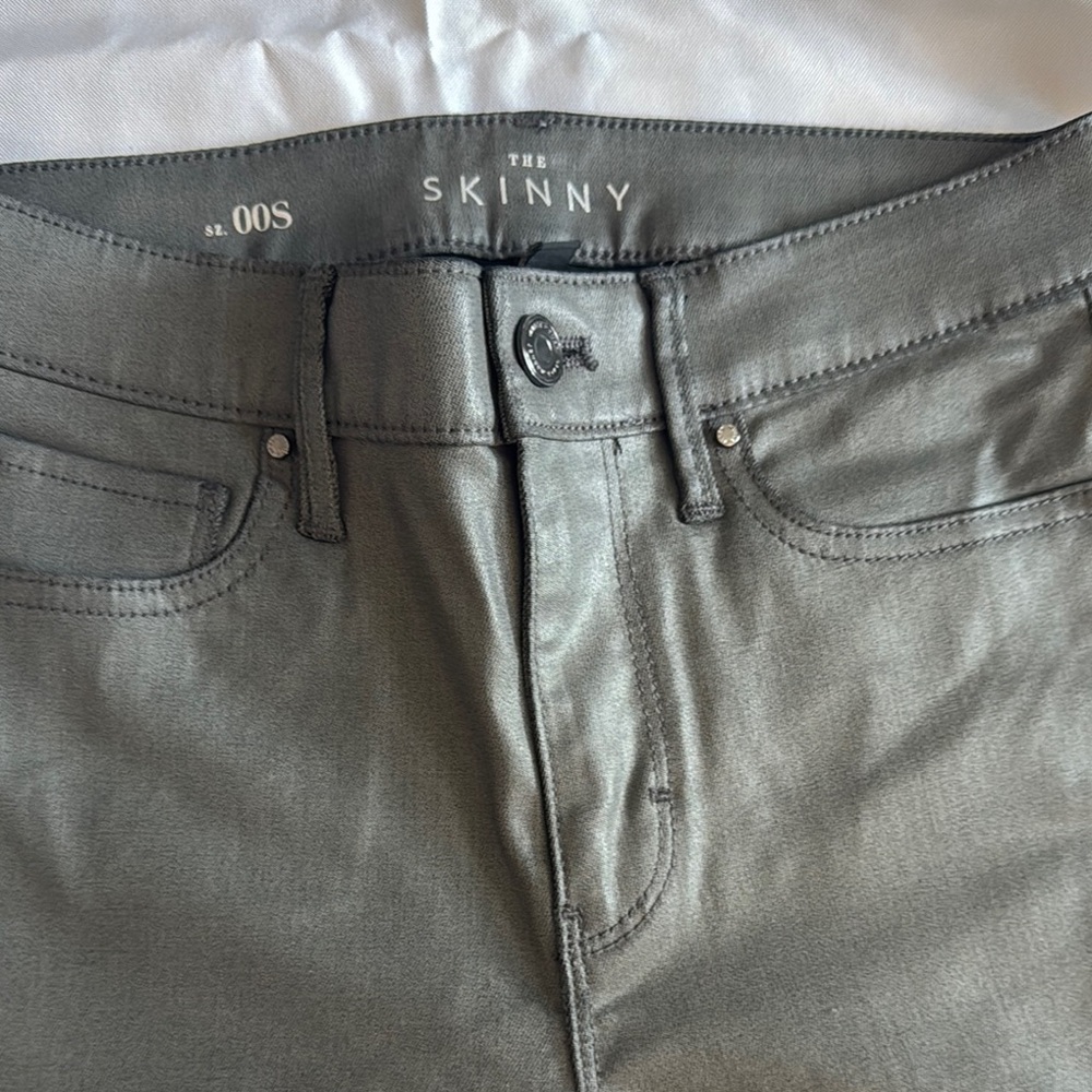 Gray Coated Skinny Jeans